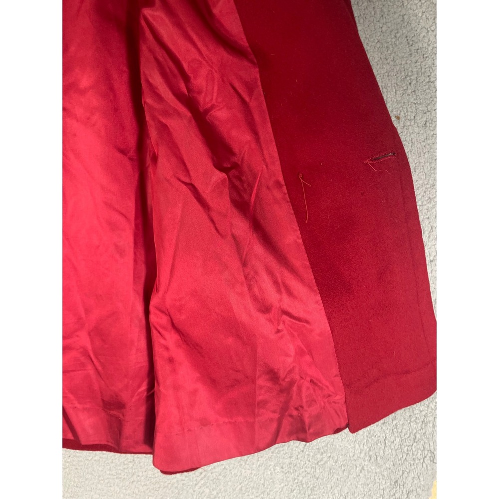 Worumbo 100% Wool Blazer Red Womens Vintage Coat Jacket Tailored USA M/L - Picture 12 of 13